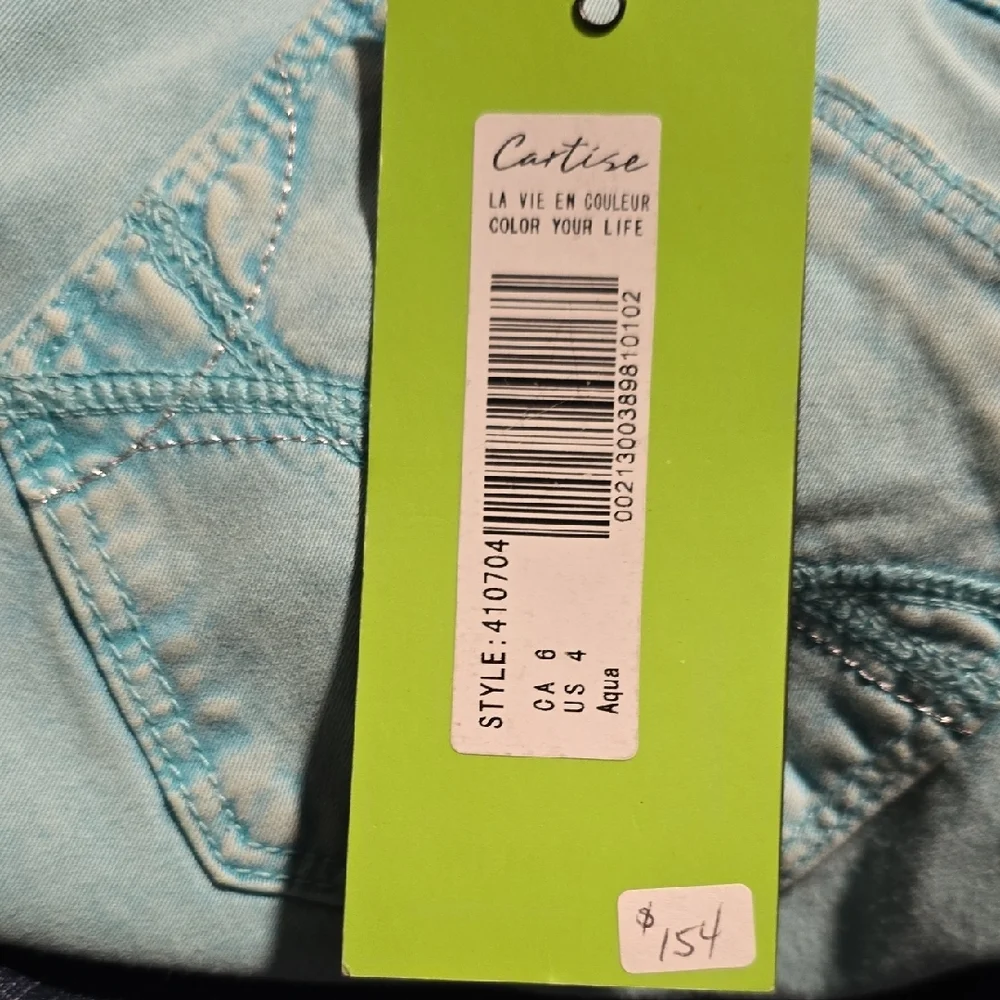 Casual Light Blue Wash Denim Women's  Straight-Leg Pants. Measurememts In Desc - Picture 8 of 8